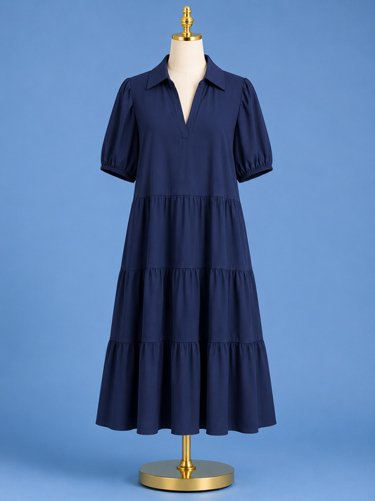 Portia Dress/ Navy