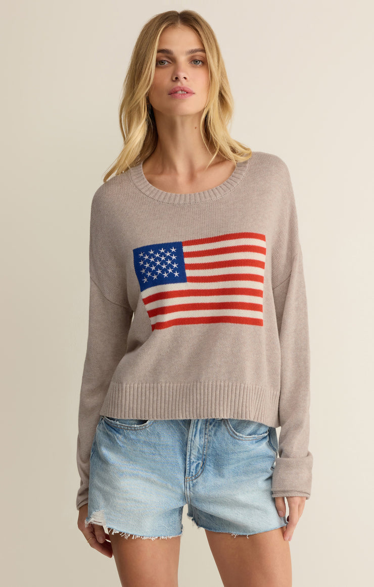 Sienna Patriot Sweater / Natural Heather