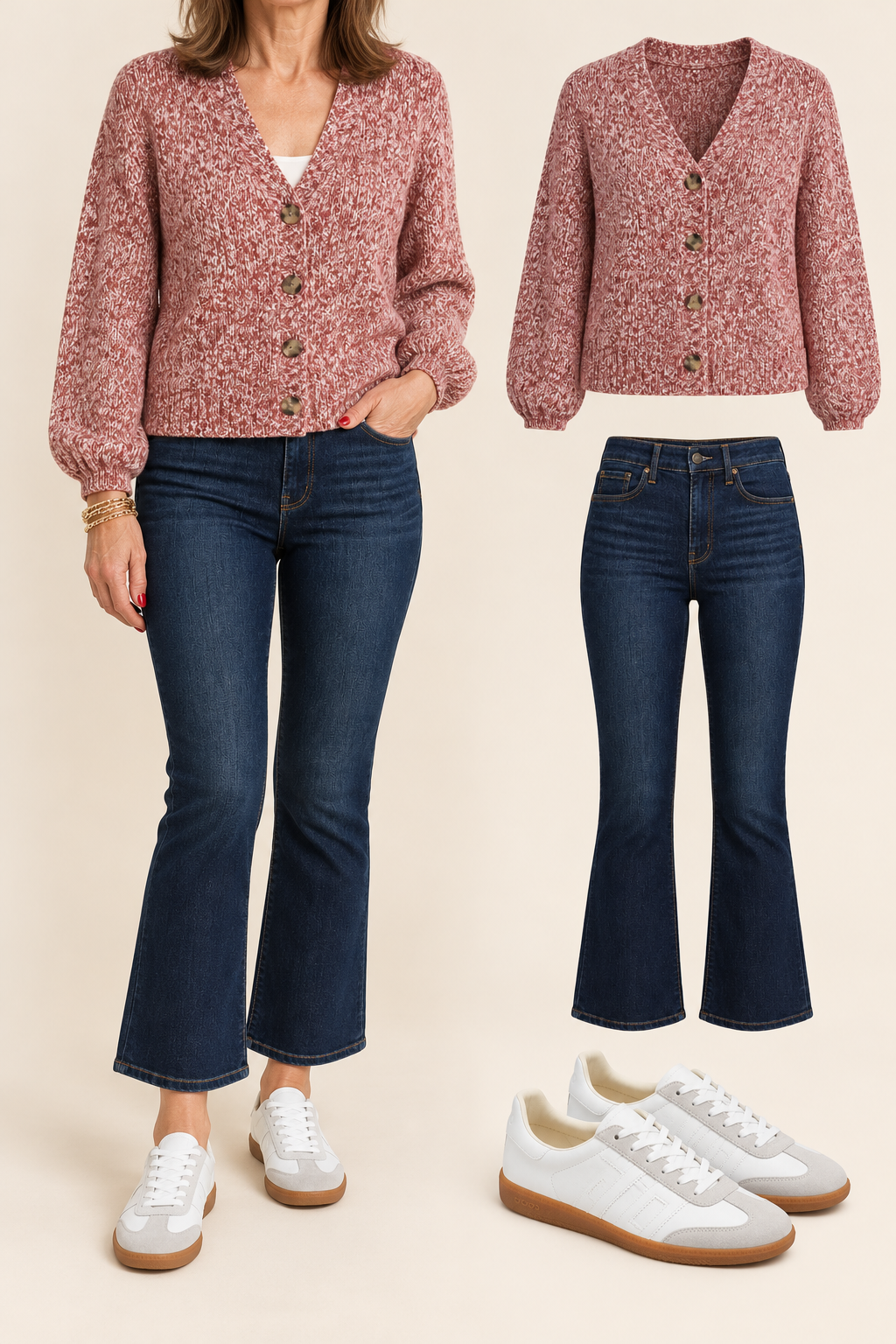 Cardigan / maroon
