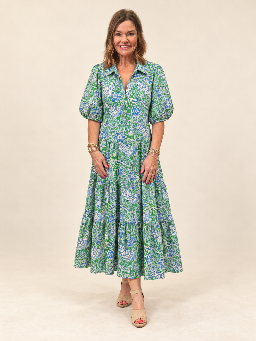 Portia Dress/ Butterfly Botanical Grass