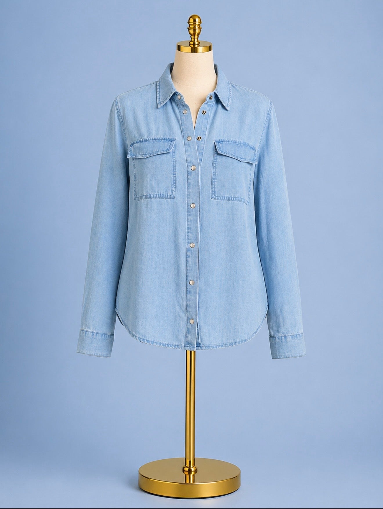 Denim shirt with pockets/ Malibu Light