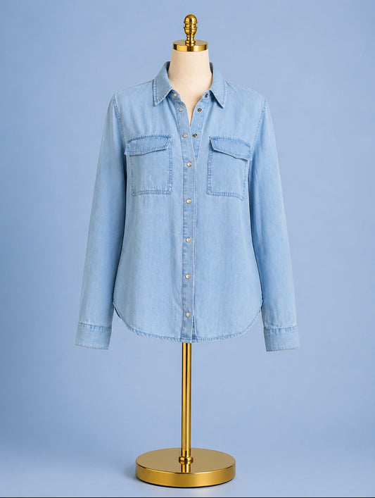 Denim shirt with pockets/ Malibu Light