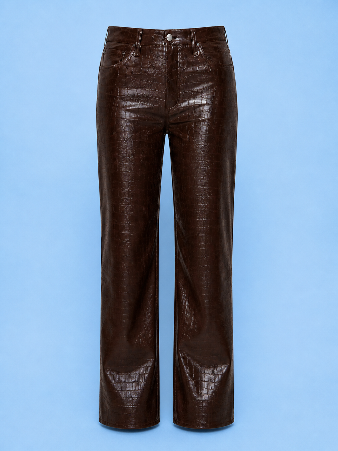Cassie High Rise straight/ tobacco crocodile