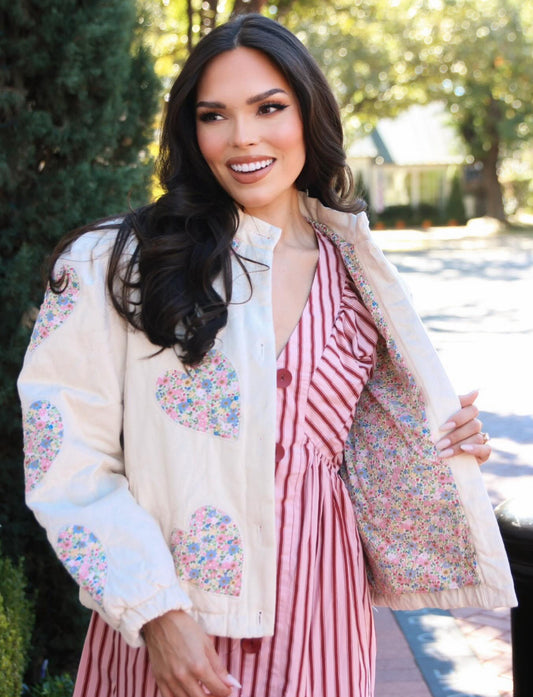 Vintage Floral Heart Jacket