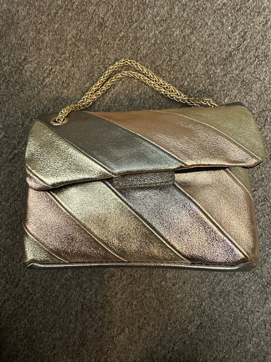 Mixed  metals Leather Bag