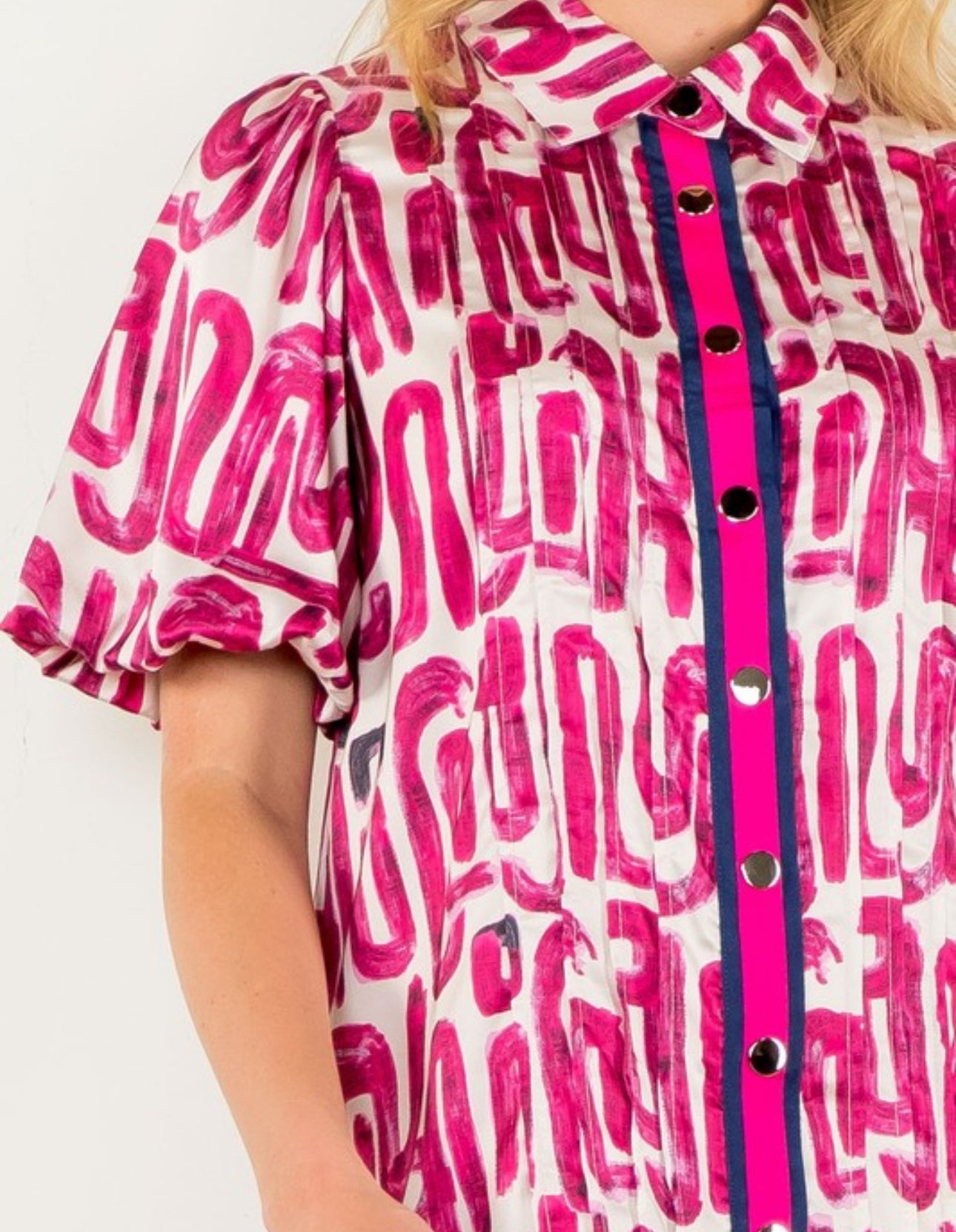 THML Button Up Print Dress