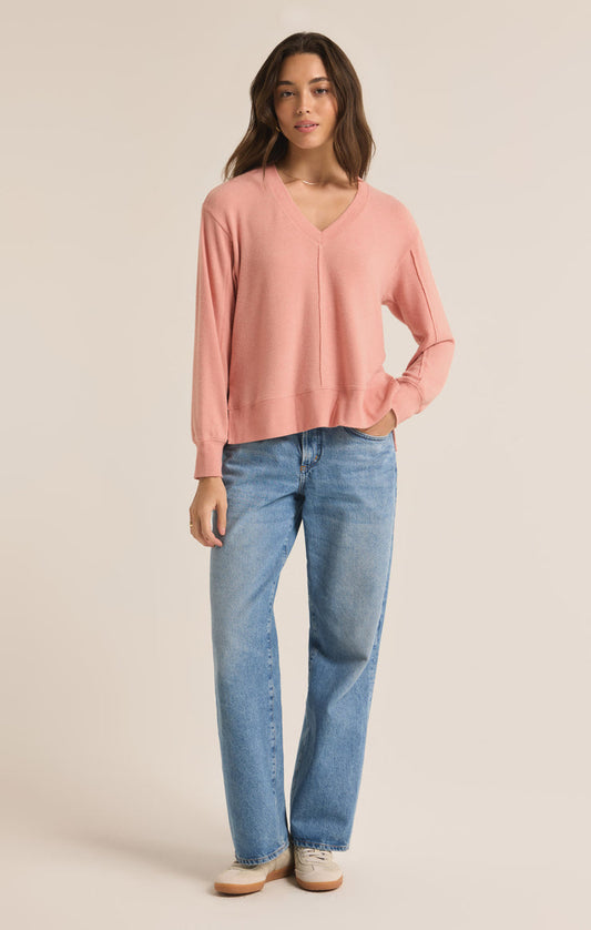 Z SUPPLY Wilder Cloud V-Neck LS Top