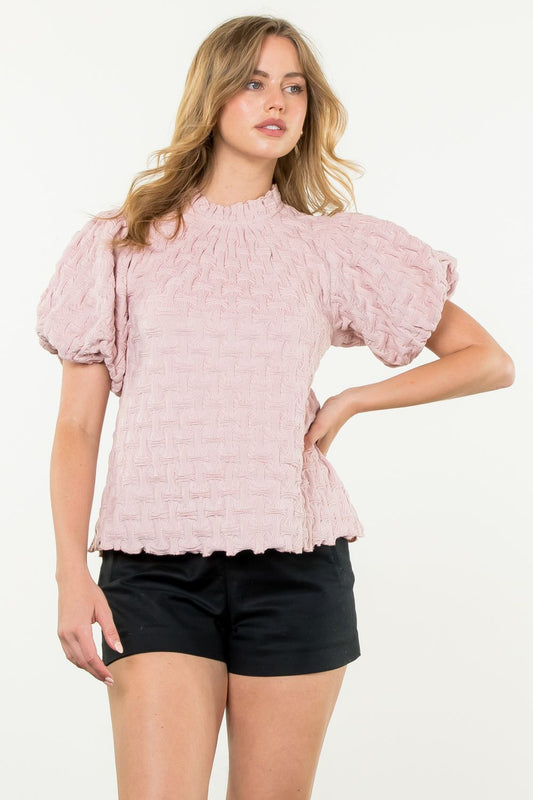 THML Blush Textured Top