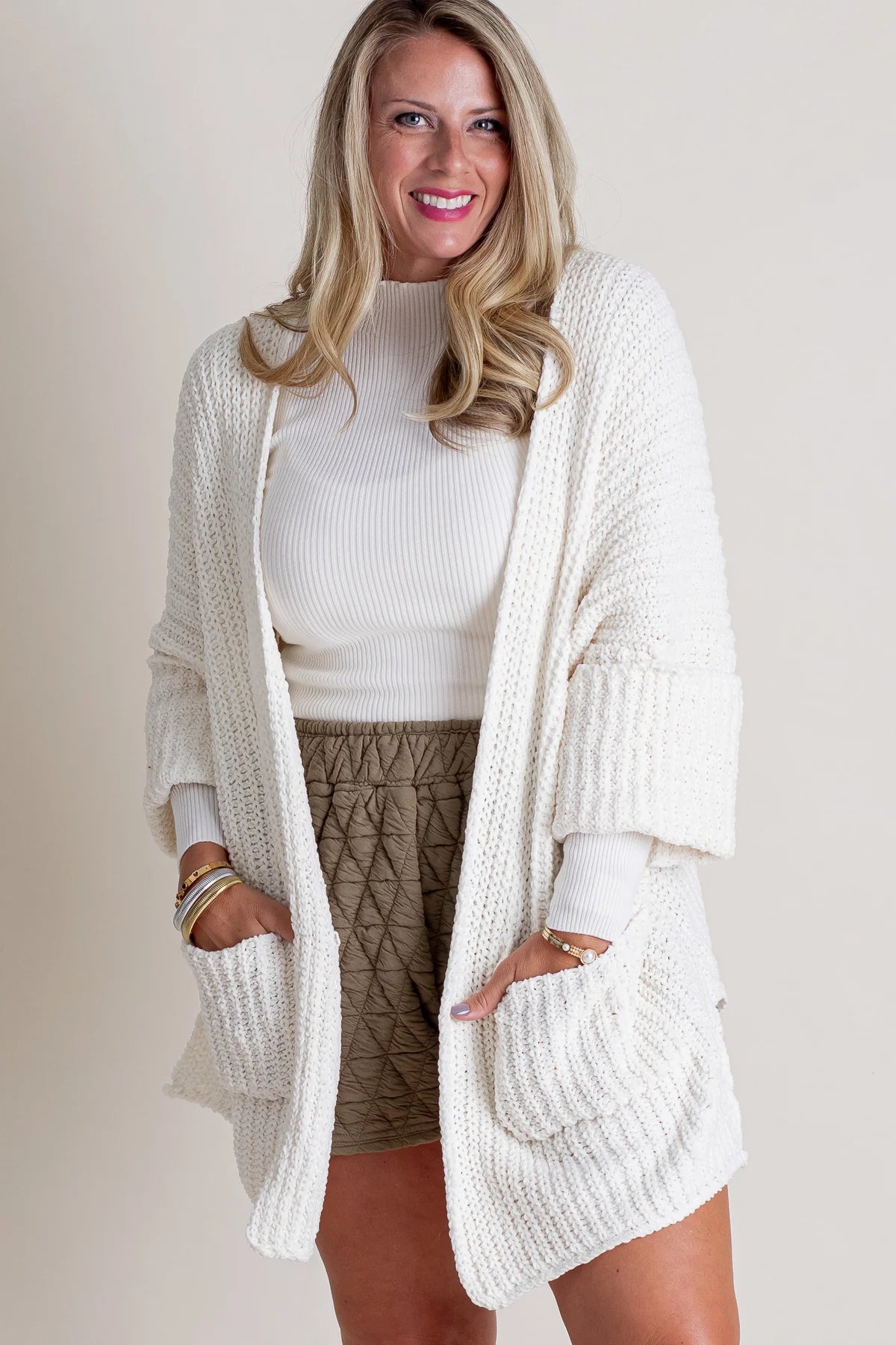 POL Ivory Knit Cardigan