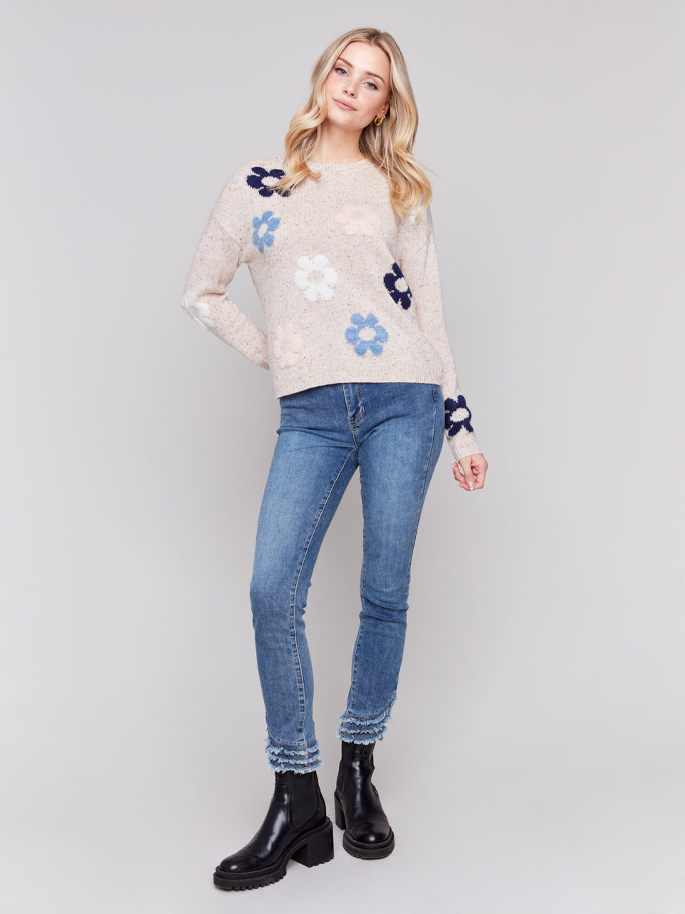 Charlie B Neps Yarn Knit Sweater