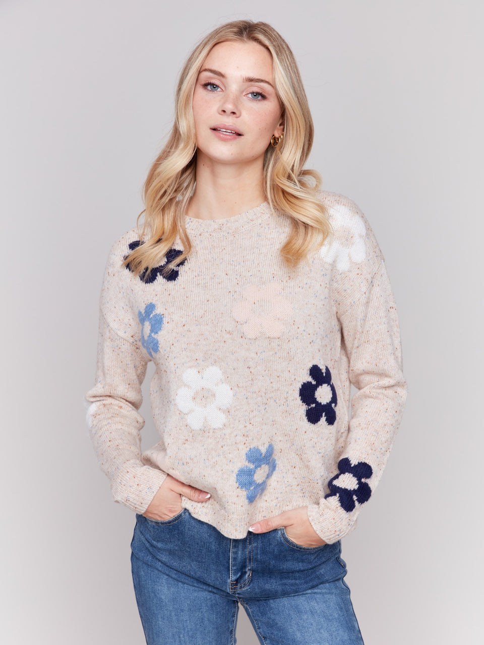 Charlie B Neps Yarn Knit Sweater