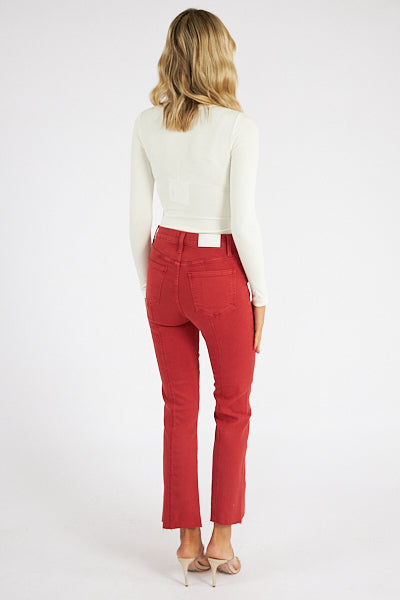 Pistola Lennon Seamed Rouge Pants