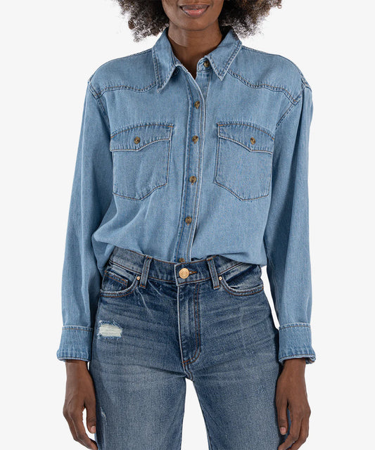 Denim Mika Button Down Shirt