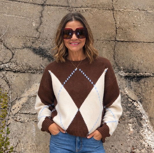 Argyle Sweater / Brown