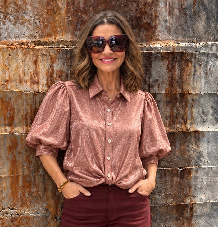 Bomba shirt soft metallic Terra Rose