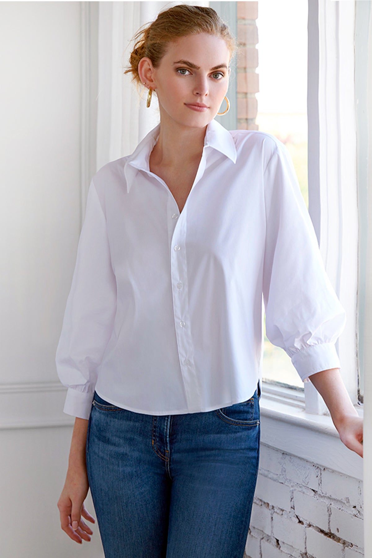 CORA SHIRT SOLID SILKY POPLIN